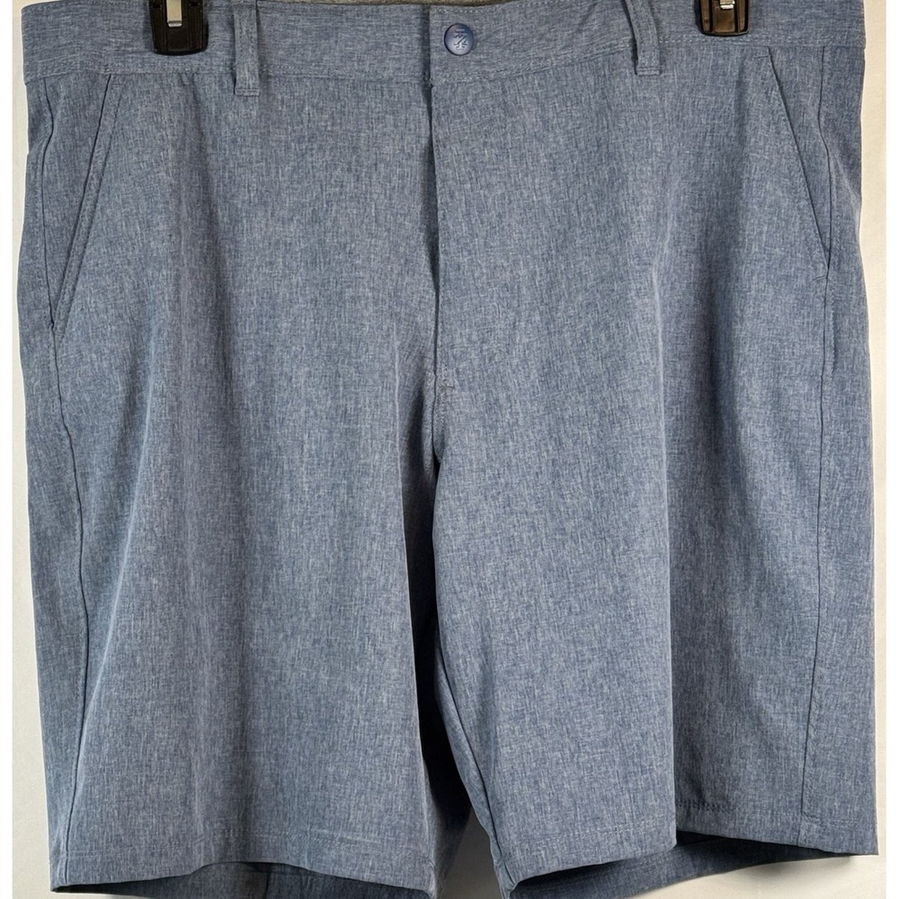 Izod Performance Mens Size 36 Blue Flat Front Snap Golf  Shorts Pockets Stretch‎